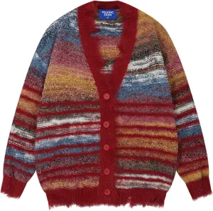 Aelfric Eden Cardigan Sweater Open Front Casual Knit Cardigans Pinstripe Fashion Sweaters 2025 Y2k Outfits Red