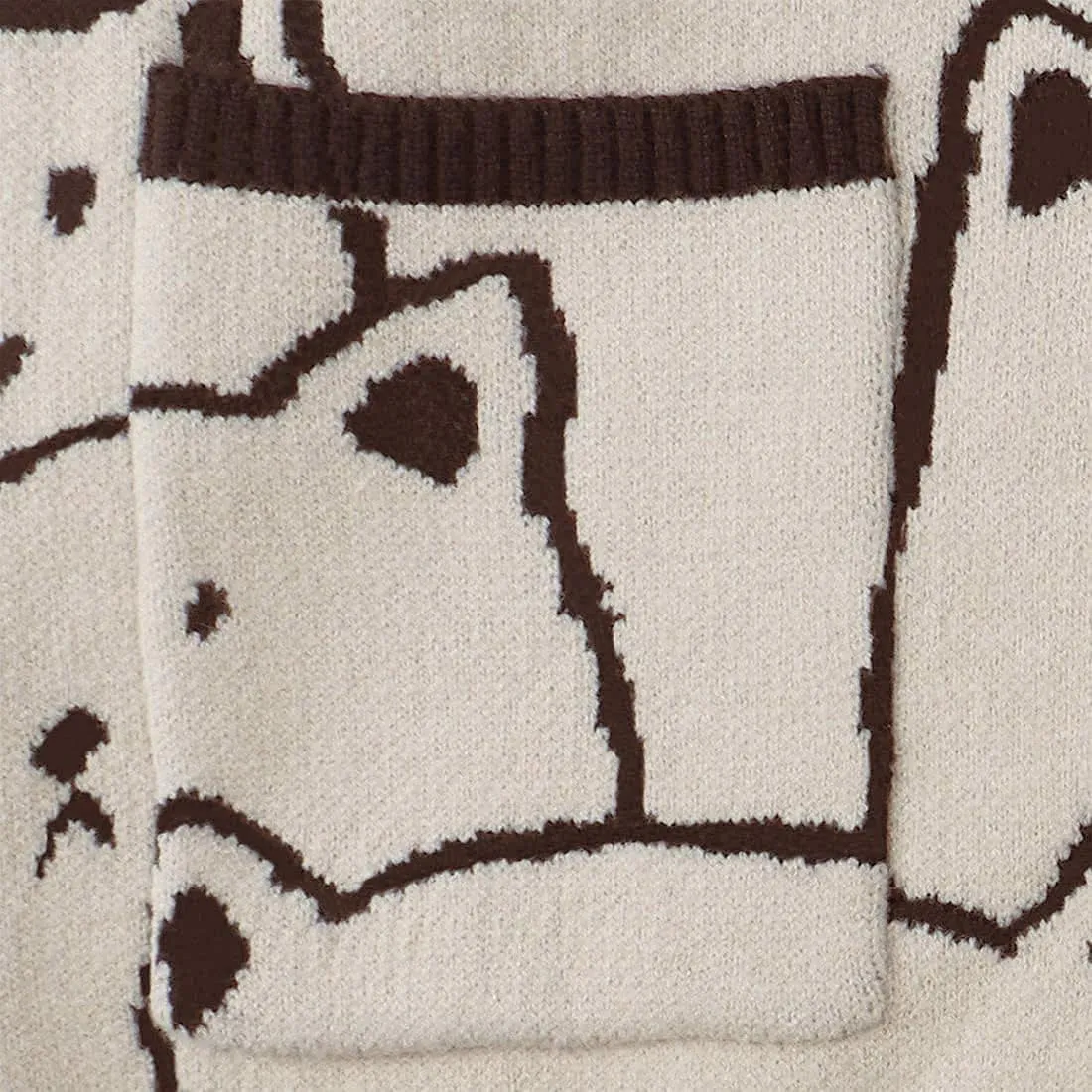 Aelfric Eden Women Cardigan Sweater Cat Cartoon Graphic Open Front V Neck Oversized Knit Casual Coat 2025 Outfits