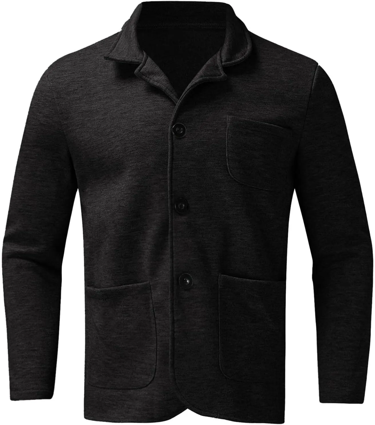 AKIWOS Men's Short Trench Coat Casual Wool Blend Notched Lapel Single Breasted Solid Winter Warm Pea Coats Jackets