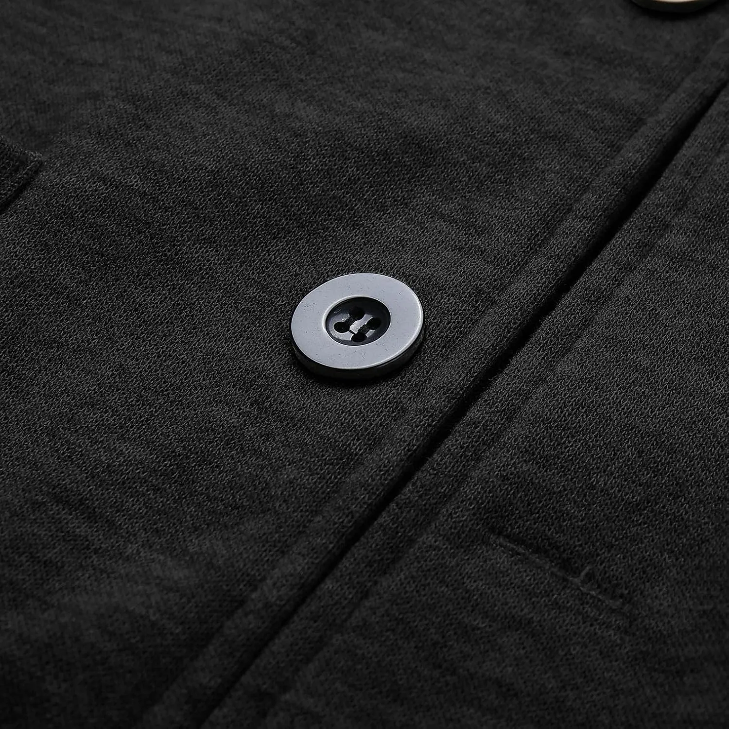 AKIWOS Men's Short Trench Coat Casual Wool Blend Notched Lapel Single Breasted Solid Winter Warm Pea Coats Jackets