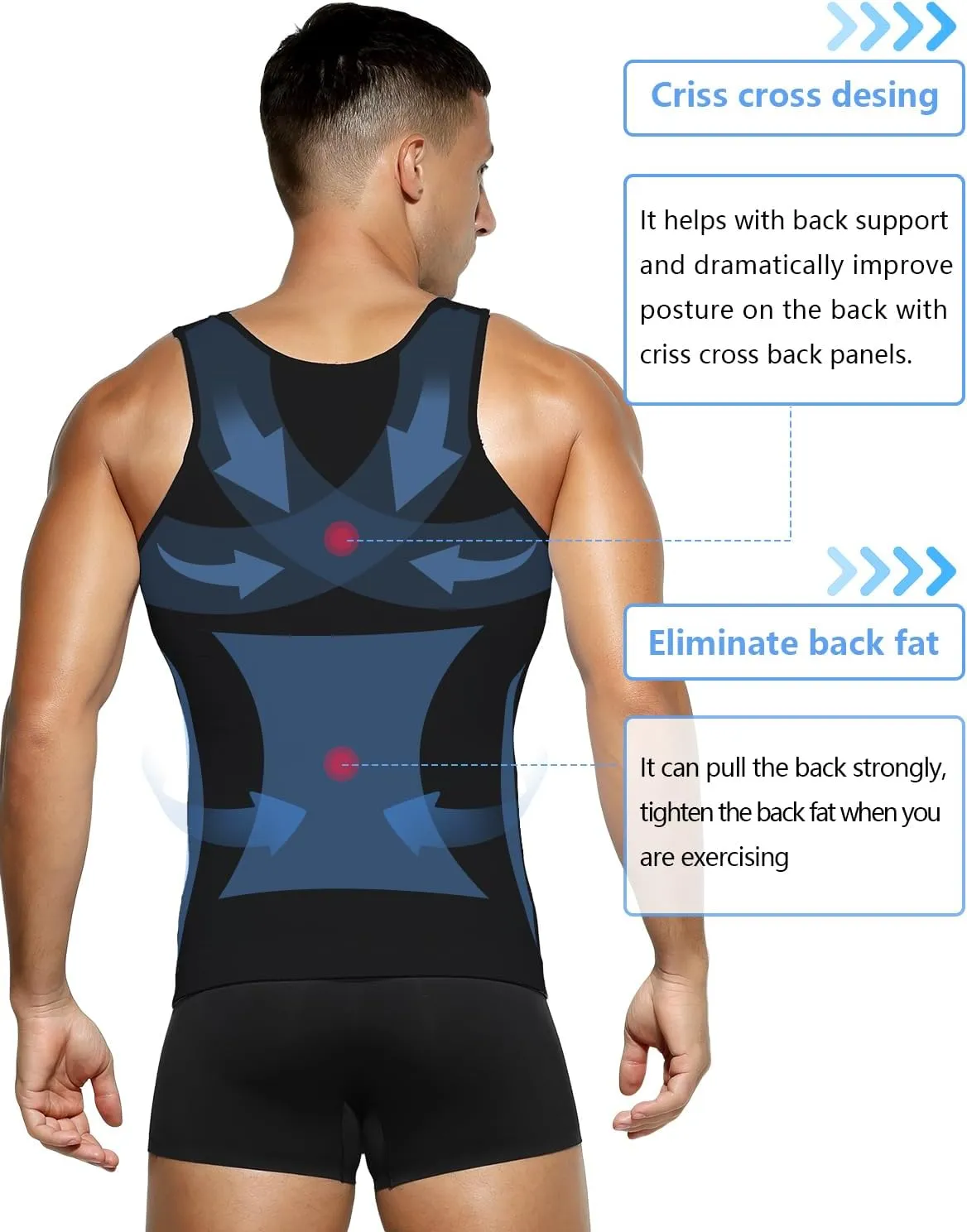 Arjen Kroos Compression Shirts for Men Body Shaper Slimming Tank Top Undershirts Gym Gear Shapewear 4 Pack