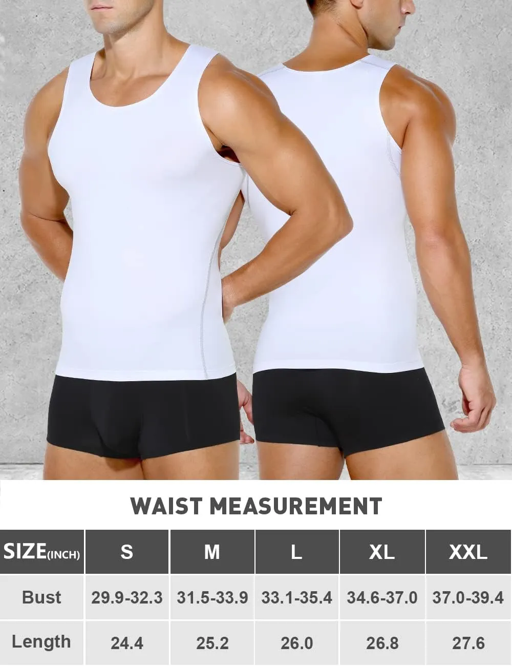 Arjen Kroos Men's Compression Muscle Undershirts Slimming Tank Top Shapewear Body Shaper 4 Pack