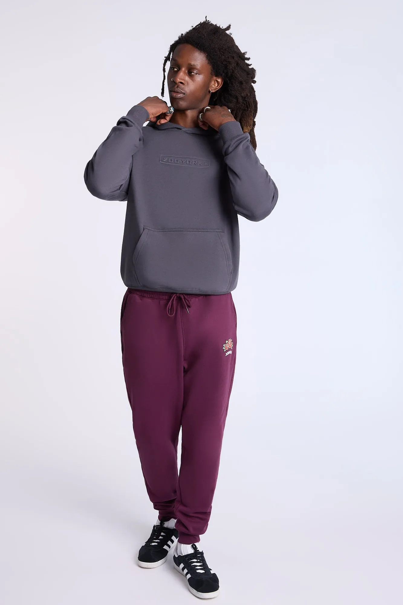 Arsenic Mens Rose Graphic Fleece Jogger