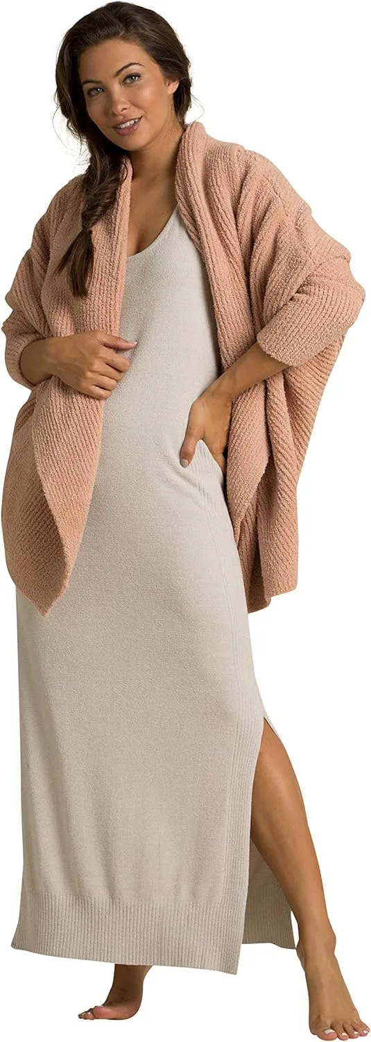 Barefoot Dreams CozyChic Chevron Ribbed Cardi, Long Fine Knit Cardigans