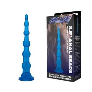 Blue Line 8.5" Anal Beades With Suction Base