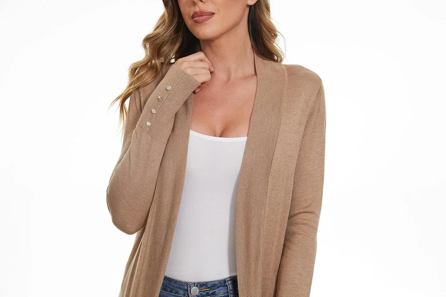 Cardigan for Women Dressy Casual Long Sleeve Open Front Knit Cardigan Sweaters
