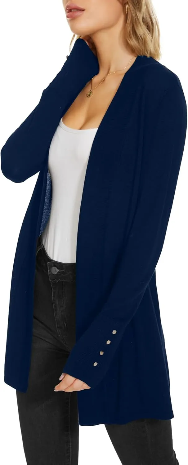Cardigan for Women Dressy Casual Long Sleeve Open Front Knit Cardigan Sweaters