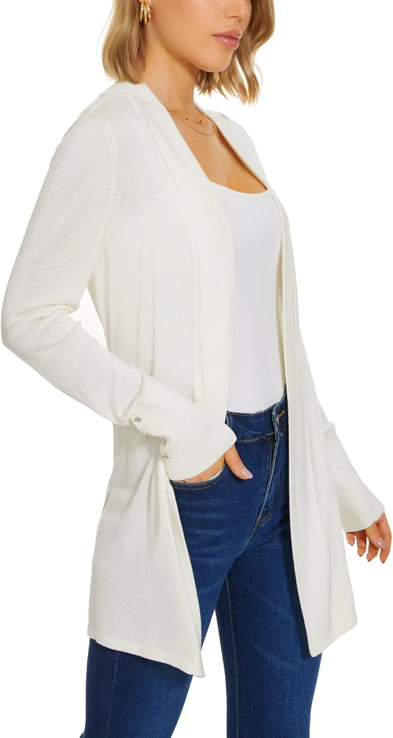 Cardigan for Women Dressy Casual Long Sleeve Open Front Knit Cardigan Sweaters