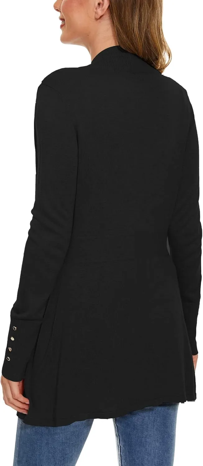 Cardigan for Women Dressy Casual Long Sleeve Open Front Knit Cardigan Sweaters