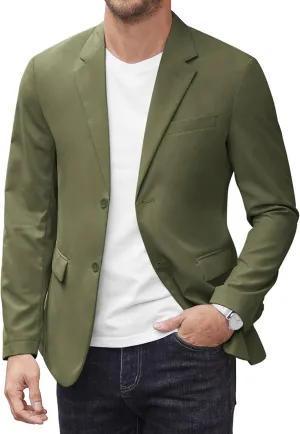 COOFANDY Mens Casual Blazer Jackets Two Button Lightweight Slim Fit Sports Coat