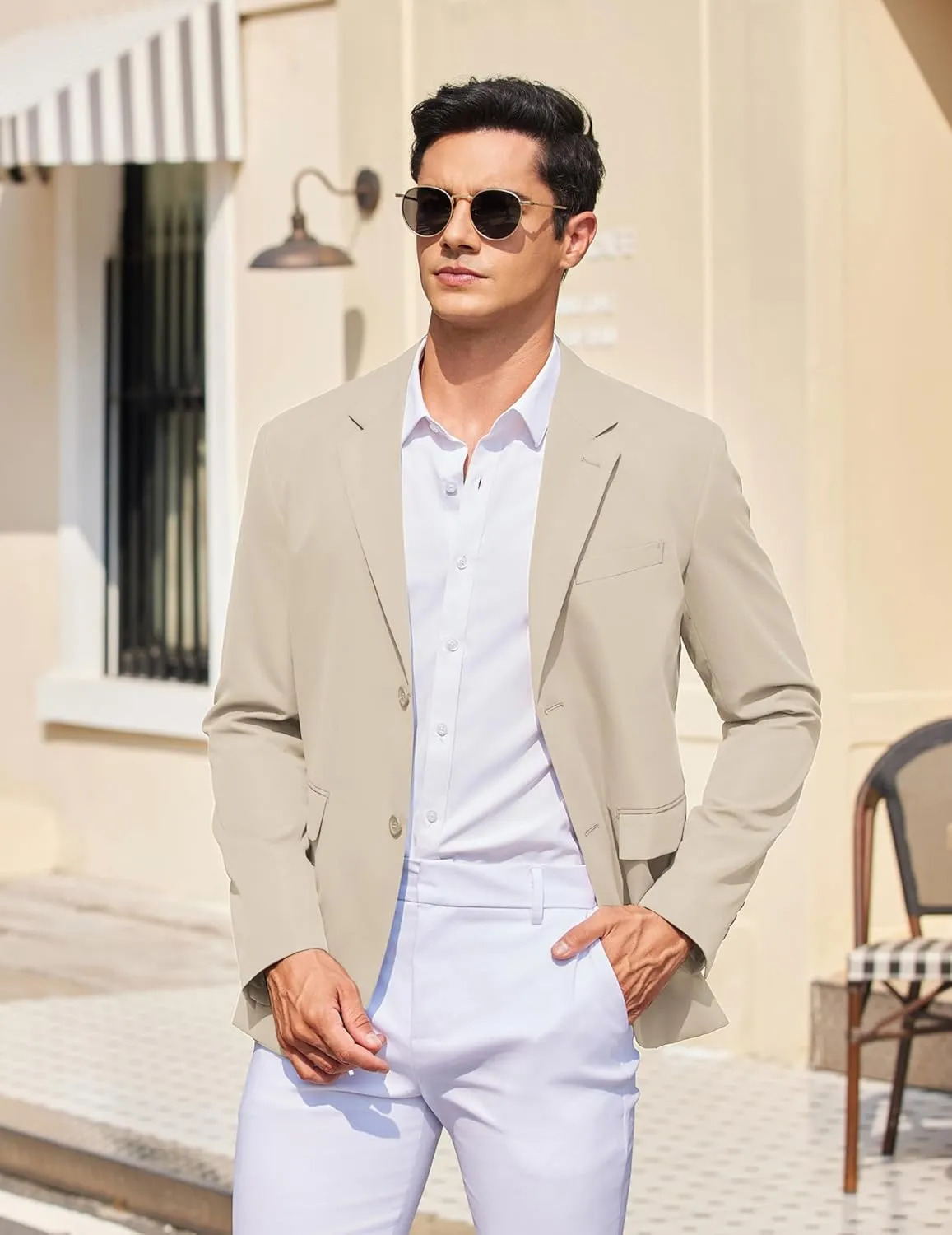 COOFANDY Mens Casual Blazer Jackets Two Button Lightweight Slim Fit Sports Coat