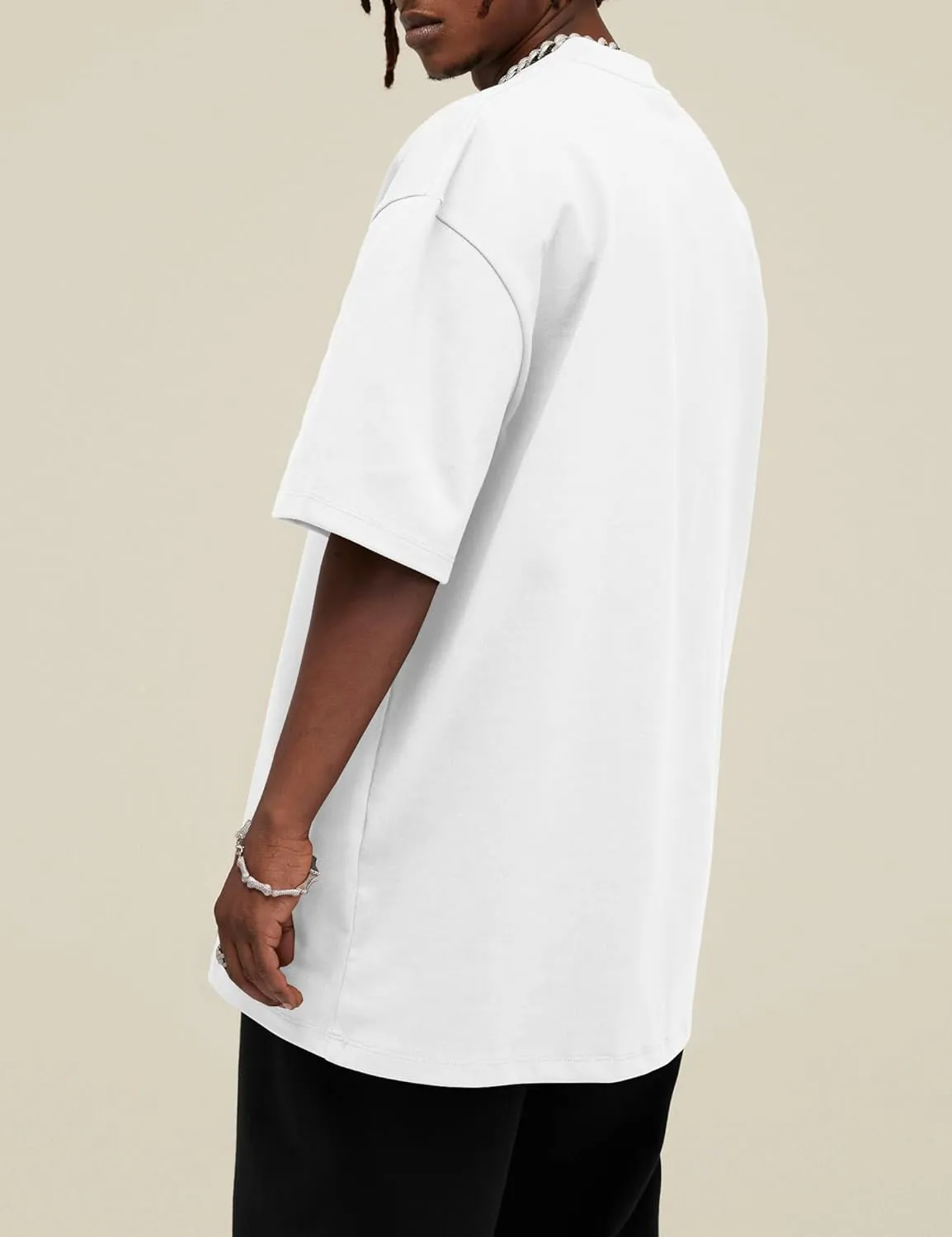 FAIABLE Mens T-Shirts Oversized Tshirts Shirts Heavyweight Basic Plain Tees Cotton Short Sleeve Tee Shirt for Men Unisex