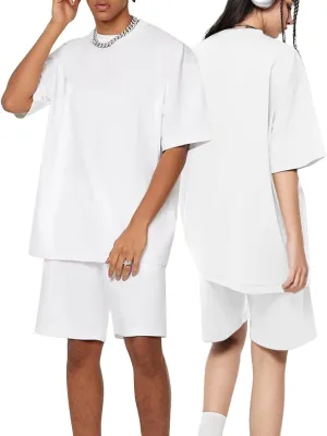 FAIABLE Mens T-Shirts Oversized Tshirts Shirts Heavyweight Basic Plain Tees Cotton Short Sleeve Tee Shirt for Men Unisex