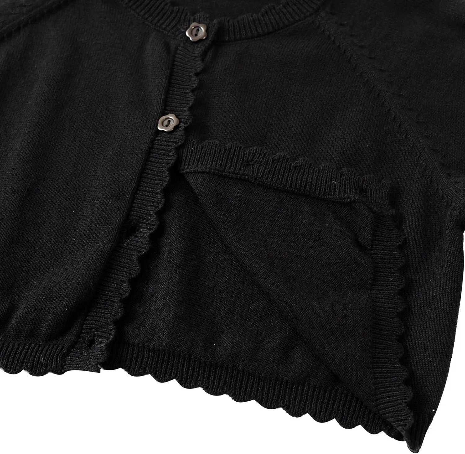 Girls Cardigan Sweater Long Sleeve Knit Bolero Shrug Cropped Tops Kids Cardigans with Button
