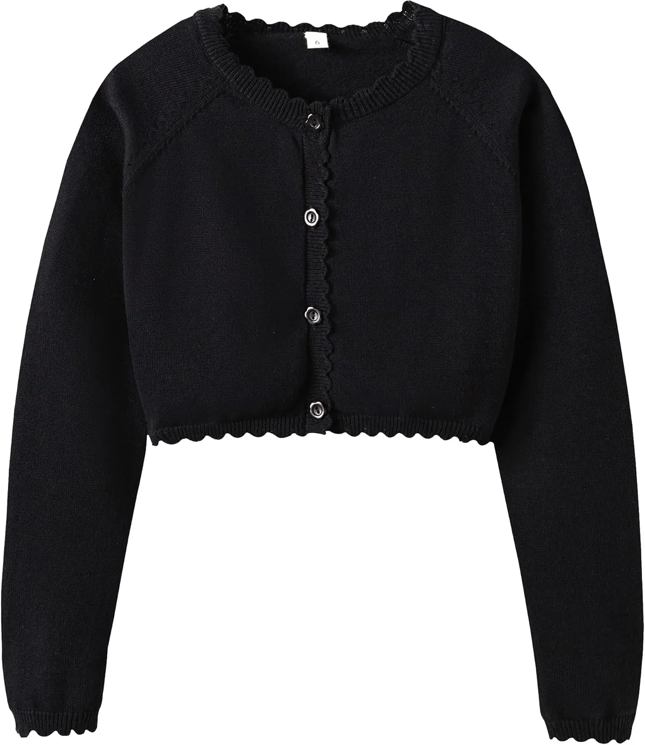 Girls Cardigan Sweater Long Sleeve Knit Bolero Shrug Cropped Tops Kids Cardigans with Button