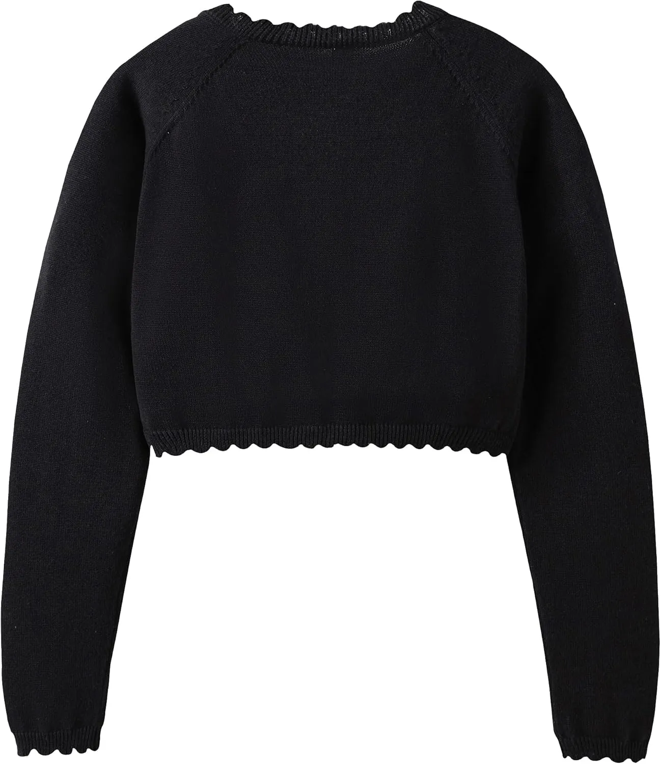 Girls Cardigan Sweater Long Sleeve Knit Bolero Shrug Cropped Tops Kids Cardigans with Button