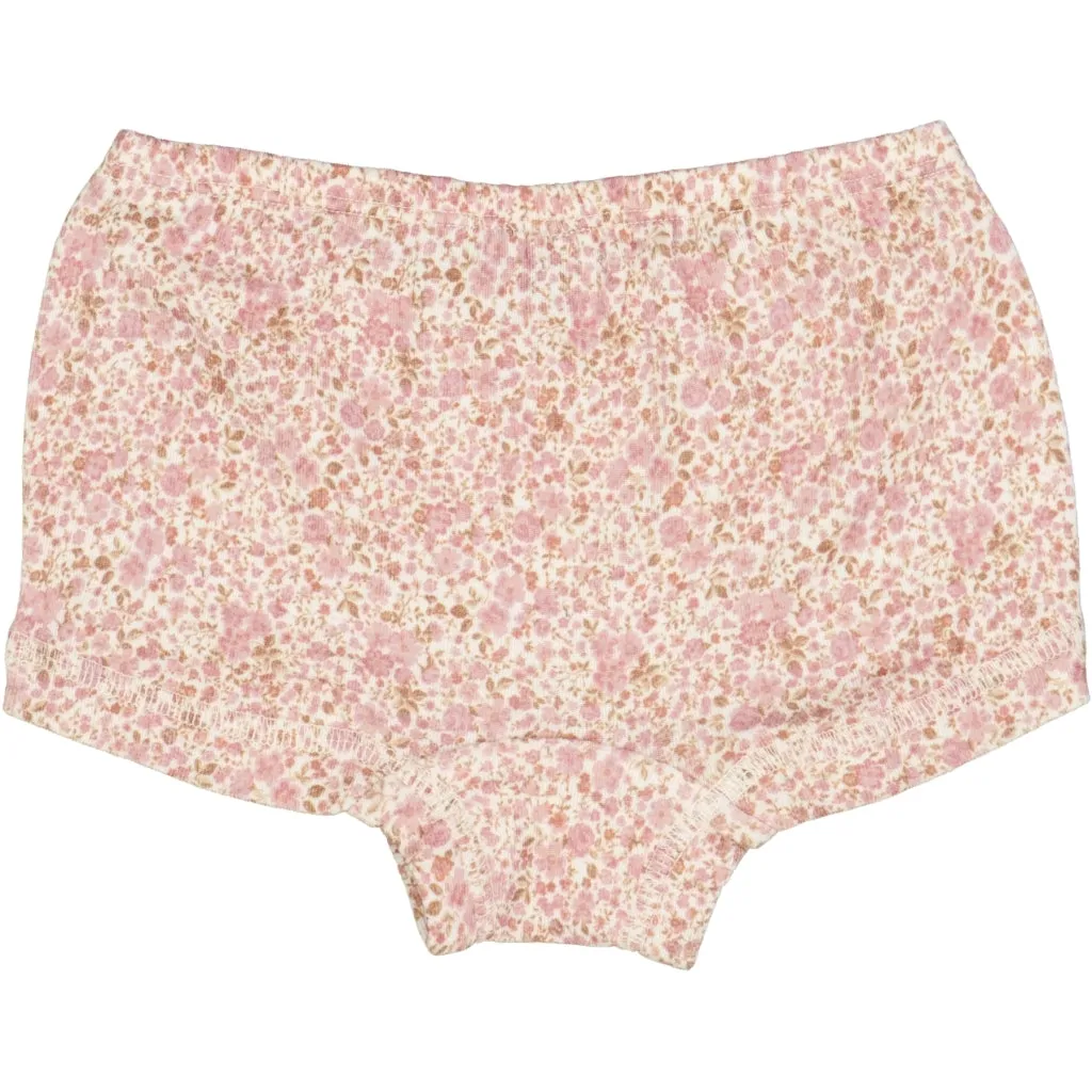 Girls Wool Panties - ivory flowers