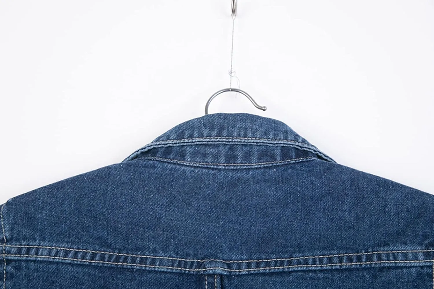 HALITOSS Women Button Down Mid Long Denim Jean Vest Waistcoat Sleeveless Jacket