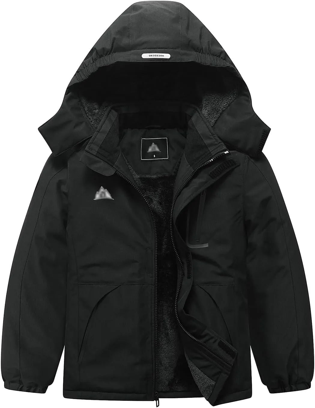 Kid's Ski Jacket Waterproof Winter Coat Boy's and Girl's Fleece Snowboarding Jackets with Detachable Hood