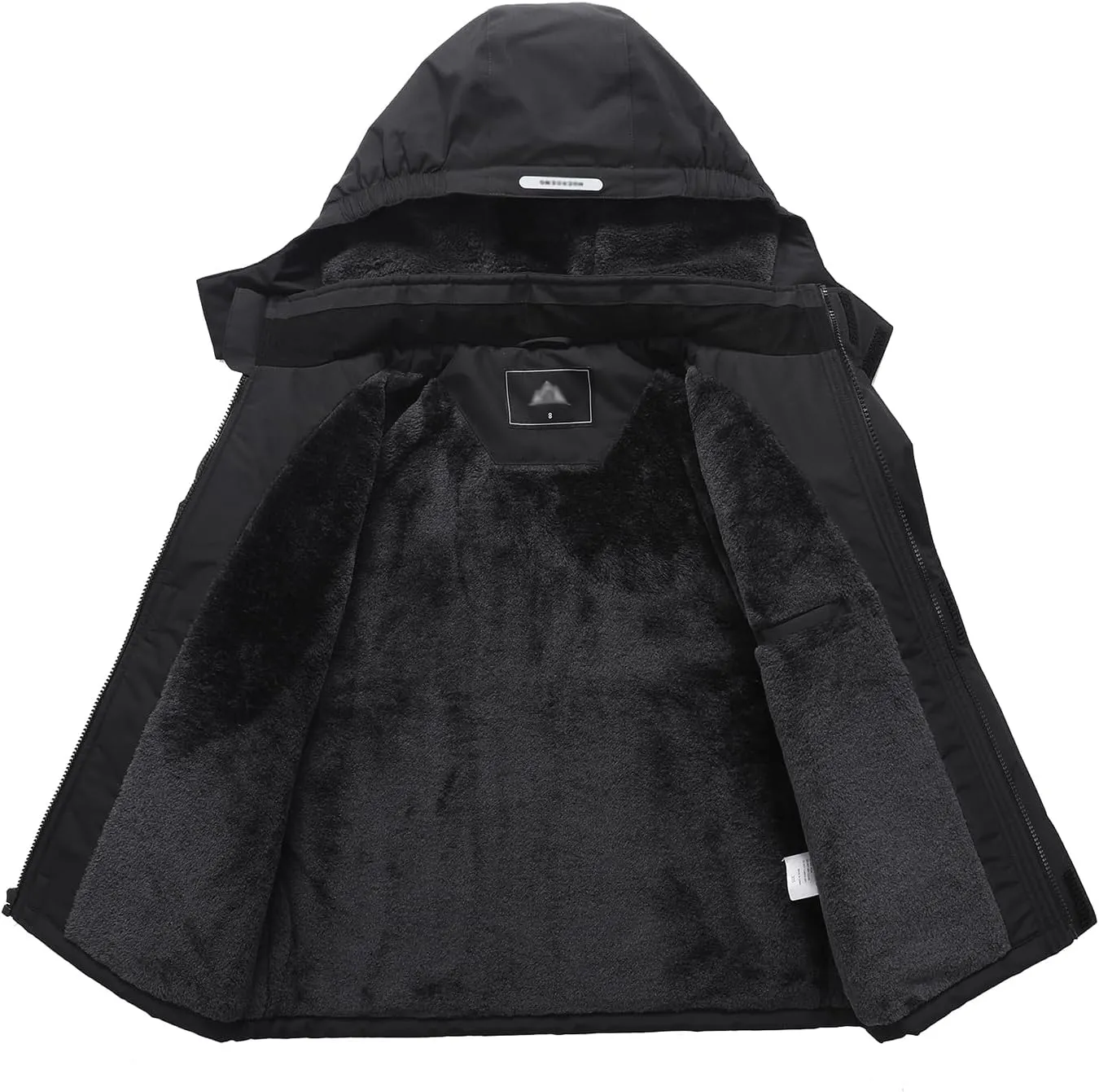 Kid's Ski Jacket Waterproof Winter Coat Boy's and Girl's Fleece Snowboarding Jackets with Detachable Hood