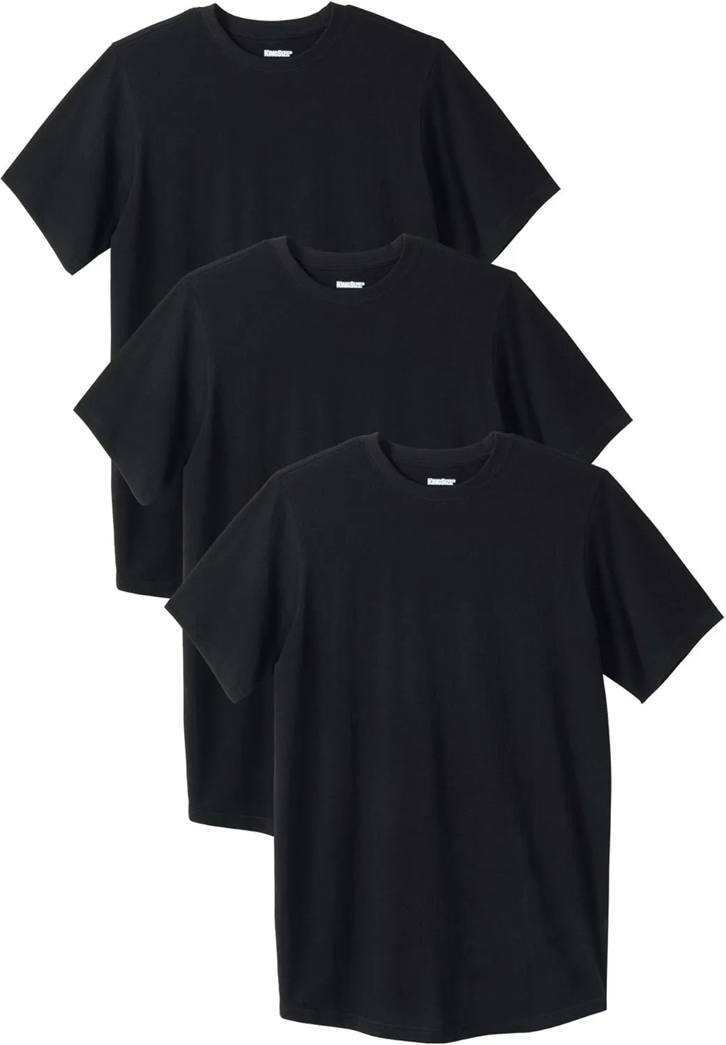 KingSize Men's Big & Tall 3-Pack Cotton Crewneck Undershirt