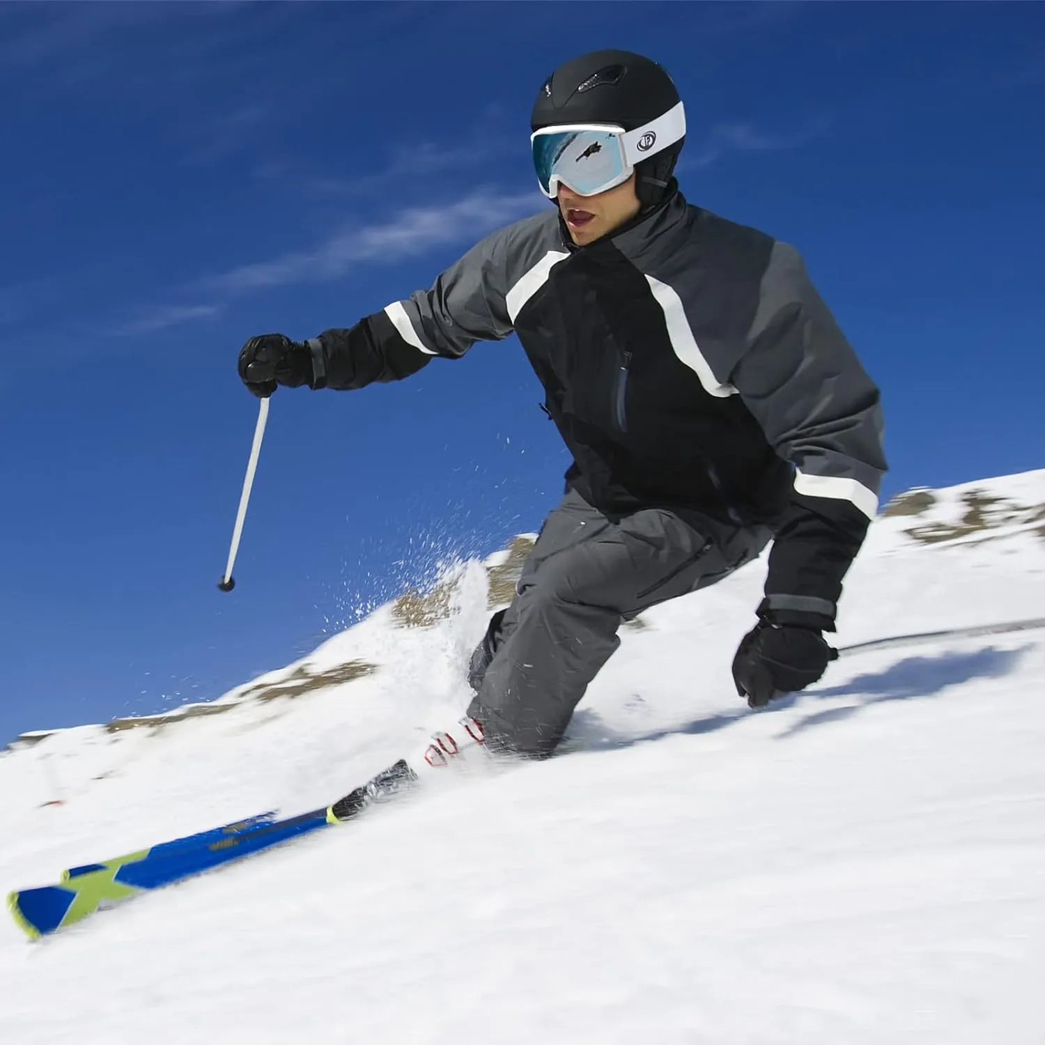 Masque de Ski, Lunette de Ski pour Homme Femme Adulte - Anti-bue, Anti-UV Photochromique Lentille Sphrique - Fitnessterapy