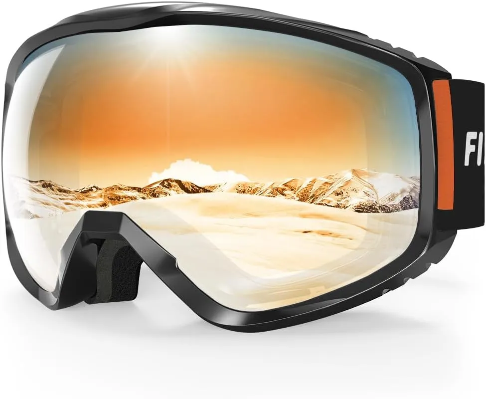 Masque de Ski, Lunette de Ski pour Homme Femme Adulte - Anti-bue, Anti-UV Photochromique Lentille Sphrique - Fitnessterapy