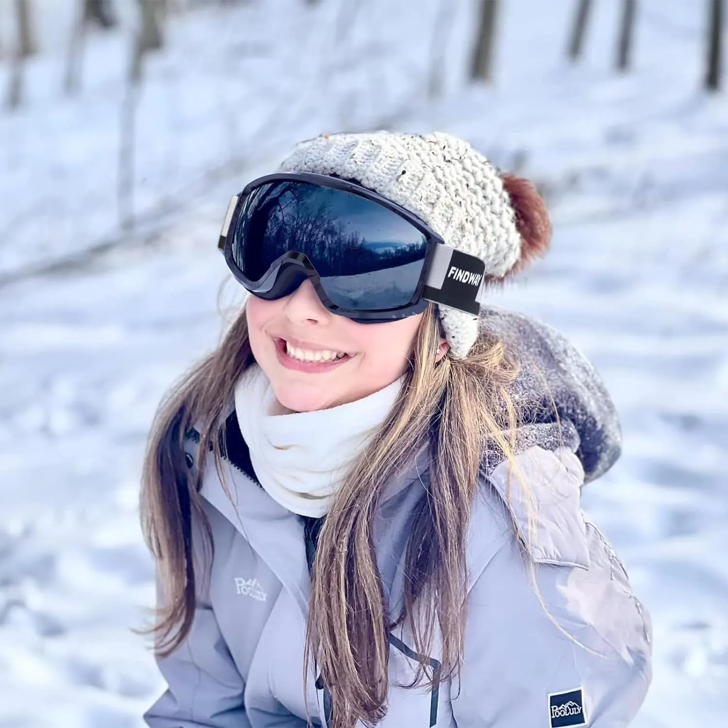 Masque de Ski, Lunette de Ski pour Homme Femme Adulte - Anti-bue, Anti-UV Photochromique Lentille Sphrique - Fitnessterapy