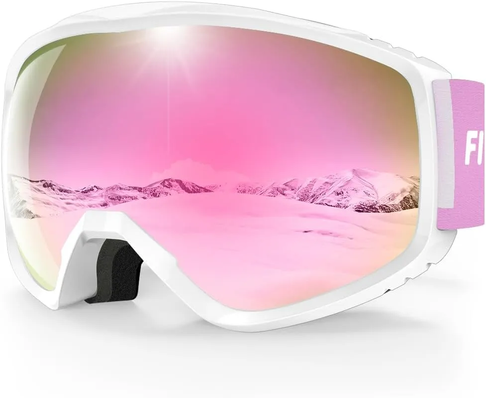 Masque de Ski, Lunette de Ski pour Homme Femme Adulte - Anti-bue, Anti-UV Photochromique Lentille Sphrique - Fitnessterapy