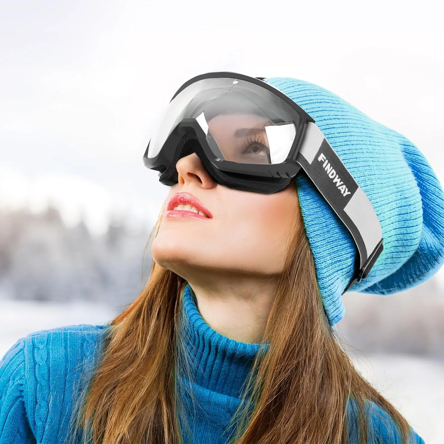 Masque de Ski, Lunette de Ski pour Homme Femme Adulte - Anti-bue, Anti-UV Photochromique Lentille Sphrique - Fitnessterapy