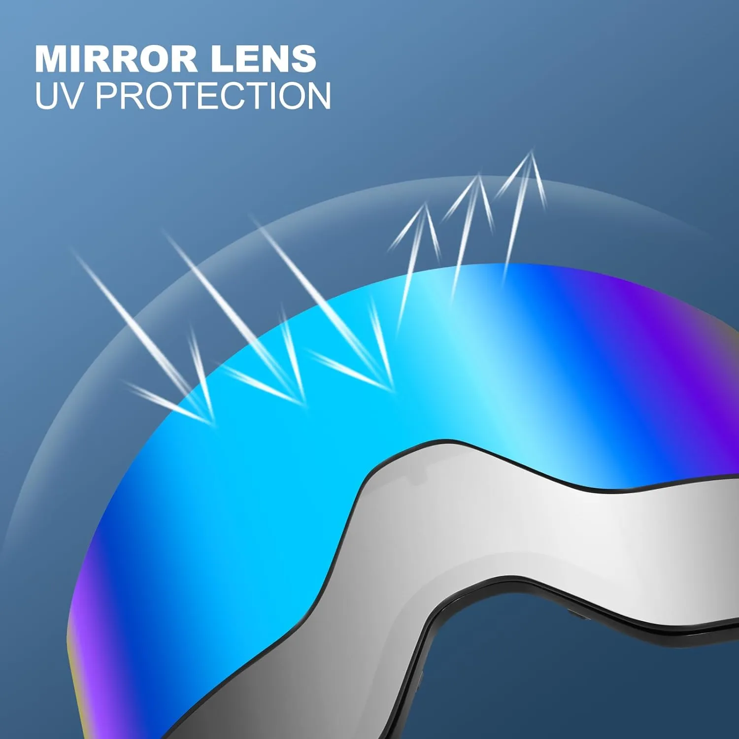 Masque de Ski Lunettes de Snowboard Cylindriques | Anti-UV400 Anti-Bue Coupe-Vent | Homme Femme Adolescent | Fitnessterapy