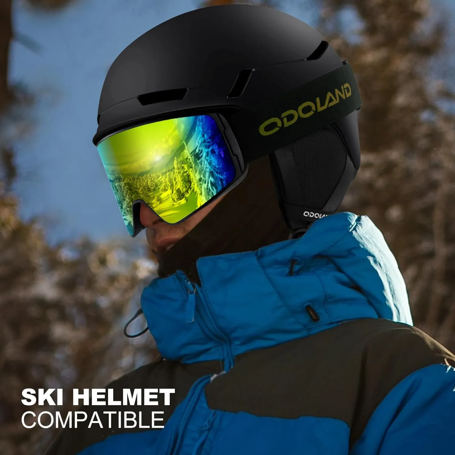 Masque de Ski Lunettes de Snowboard Cylindriques | Anti-UV400 Anti-Bue Coupe-Vent | Homme Femme Adolescent | Fitnessterapy