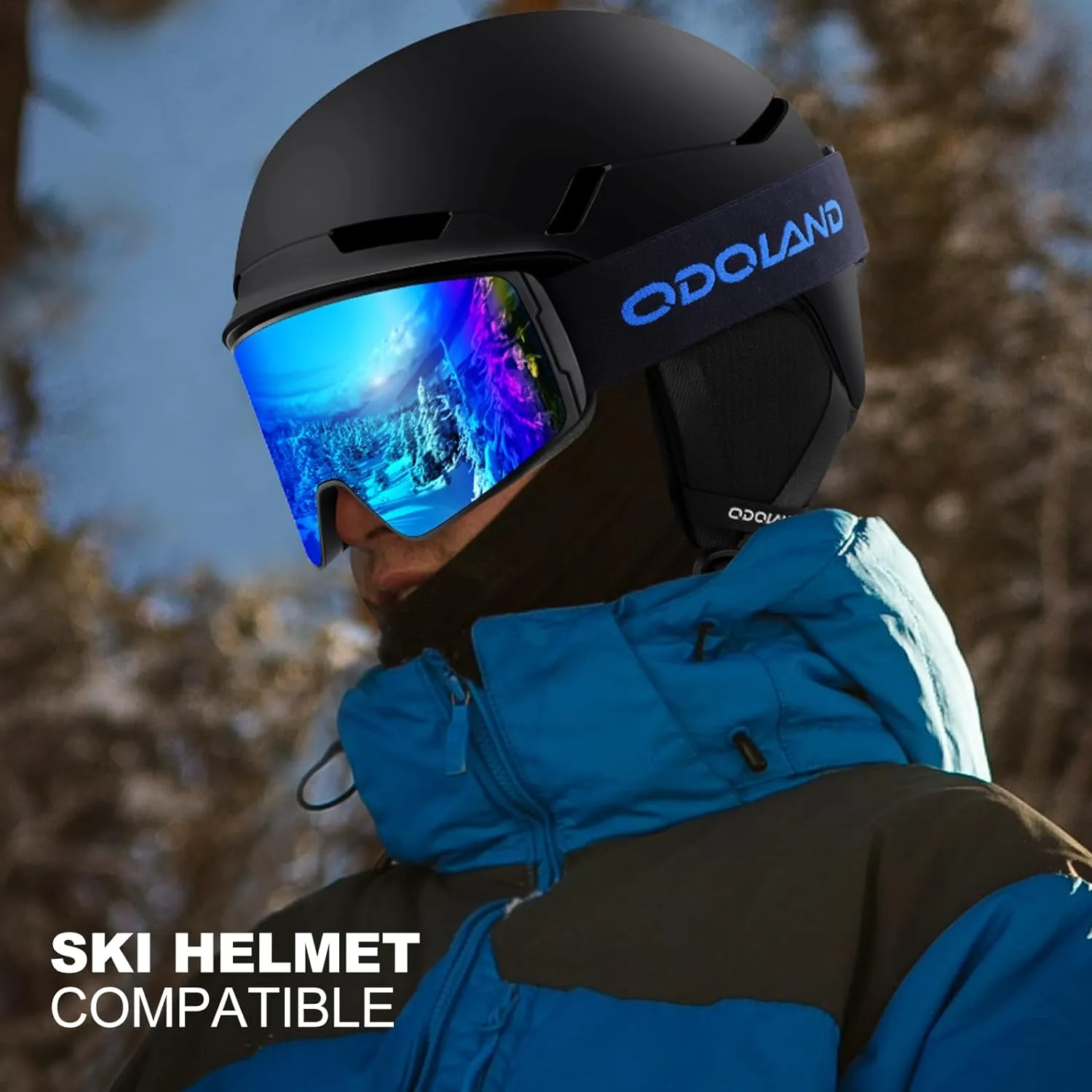 Masque de Ski Lunettes de Snowboard Cylindriques | Anti-UV400 Anti-Bue Coupe-Vent | Homme Femme Adolescent | Fitnessterapy