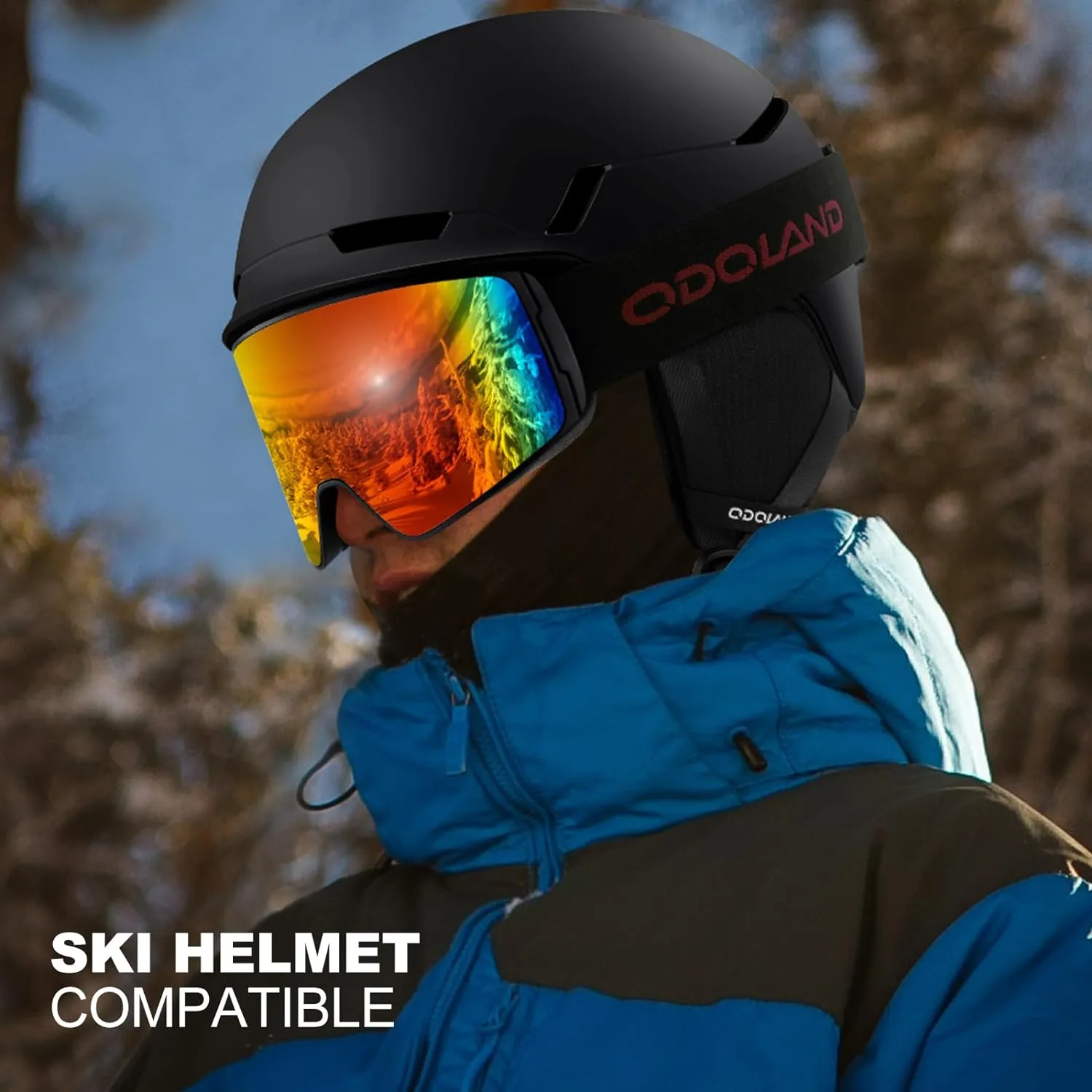 Masque de Ski Lunettes de Snowboard Cylindriques | Anti-UV400 Anti-Bue Coupe-Vent | Homme Femme Adolescent | Fitnessterapy