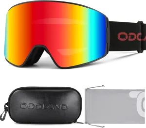 Masque de Ski Lunettes de Snowboard Cylindriques | Anti-UV400 Anti-Bue Coupe-Vent | Homme Femme Adolescent | Fitnessterapy