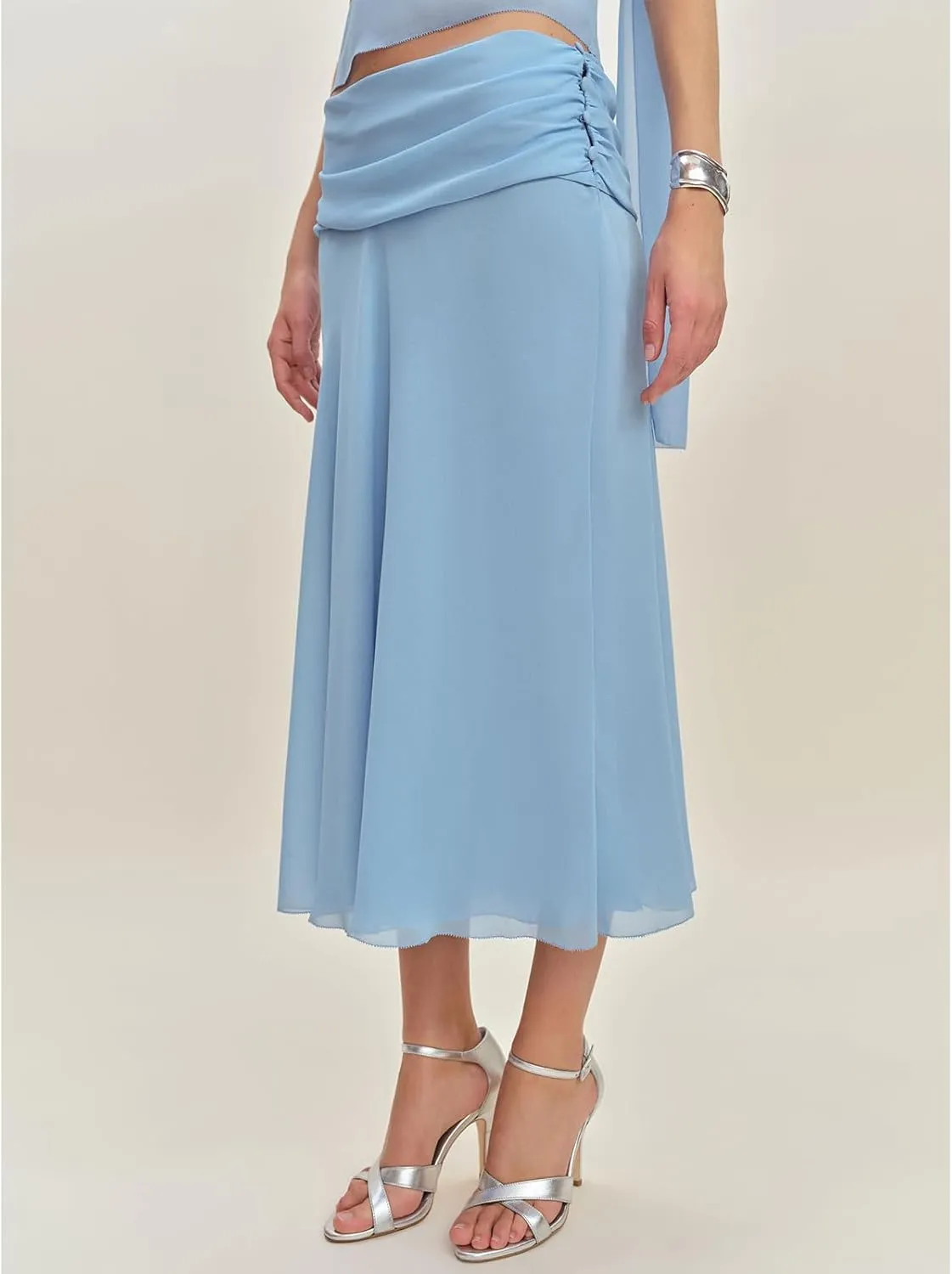 Meiweileya Womens Y2k Ruffle Tank Top Maxi Skirt 2 Piece Sets Silk Floral Crop Sleeveless Dress Going Out Cocktail Club
