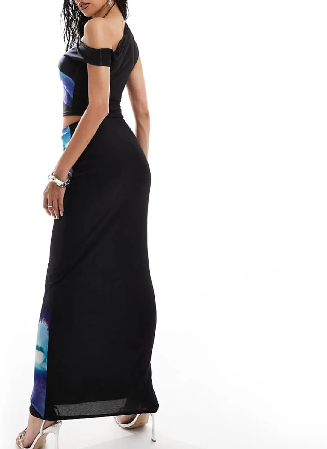 Meiweileya Womens Y2k Ruffle Tank Top Maxi Skirt 2 Piece Sets Silk Floral Crop Sleeveless Dress Going Out Cocktail Club