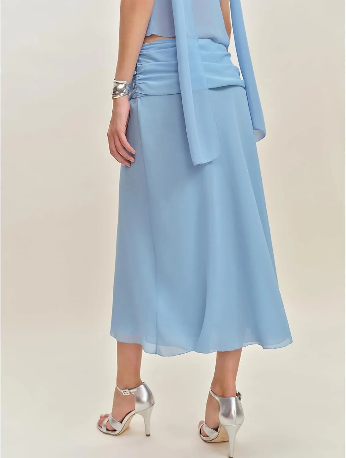 Meiweileya Womens Y2k Ruffle Tank Top Maxi Skirt 2 Piece Sets Silk Floral Crop Sleeveless Dress Going Out Cocktail Club