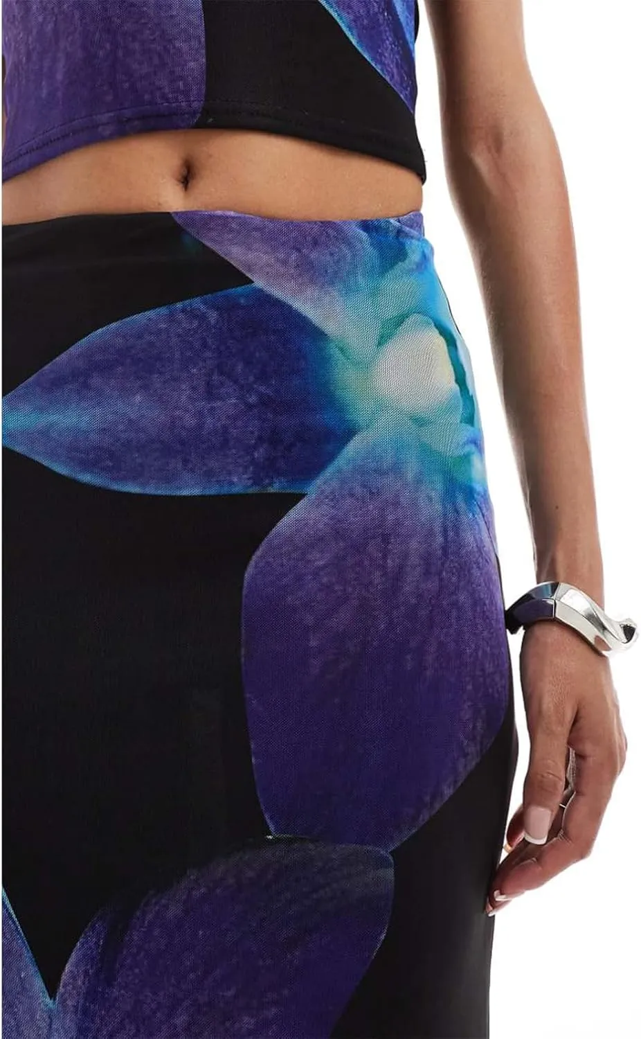Meiweileya Womens Y2k Ruffle Tank Top Maxi Skirt 2 Piece Sets Silk Floral Crop Sleeveless Dress Going Out Cocktail Club