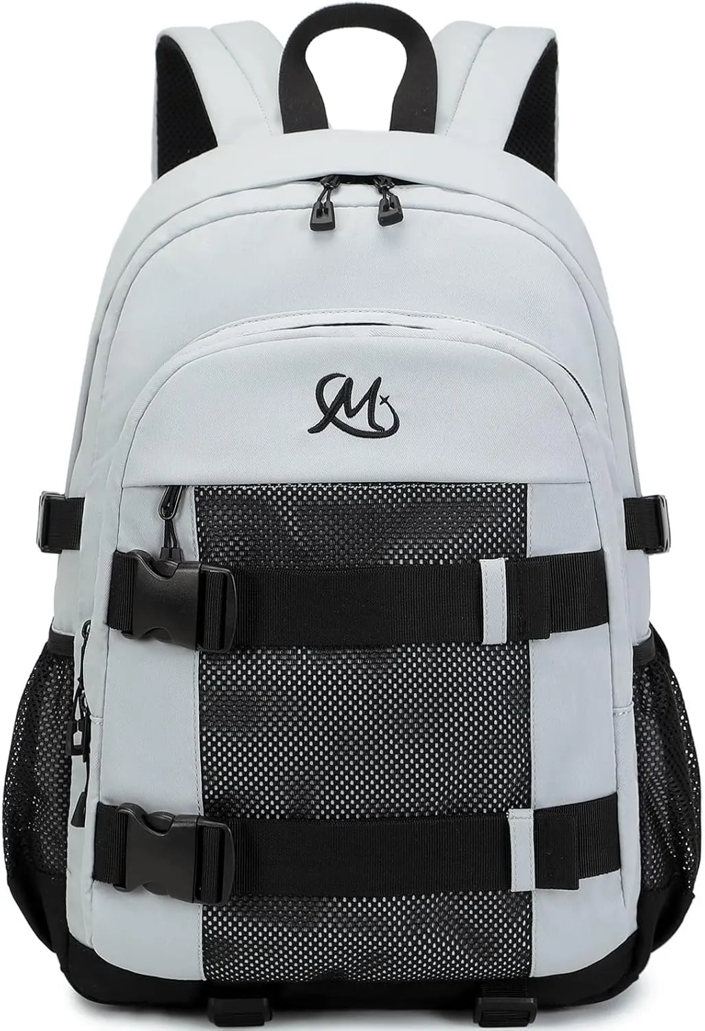 MIRLEWAIY Backpack Multiple Pockets Laptop Daypack Water-resistent Travel Neutral College School Bag Bookbag For Young girls women men, Light Gray
