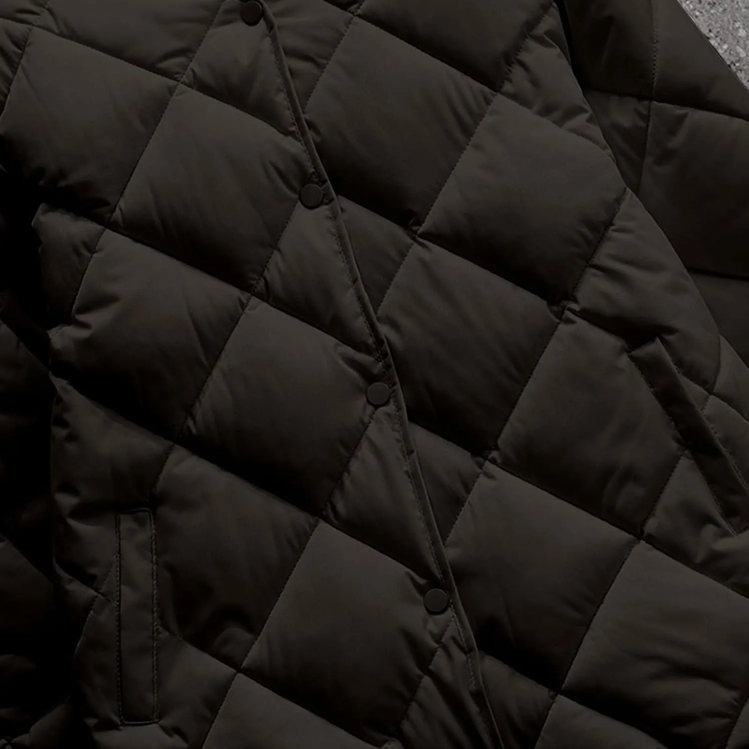 NATHGAM Women's Lightweight Short Puffer Coats Diamond Winter Warm Cotton Qulited Bomber Jacket Casual Button Padded Jacket