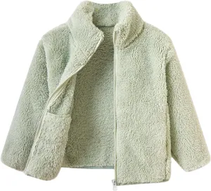 Newborn Baby Girls Warm Cloak Coat Cute Winter Furry Cape Jacket Fluffy Fleece Outwear Long Sleeve Sweet Outfit with Bowknot
