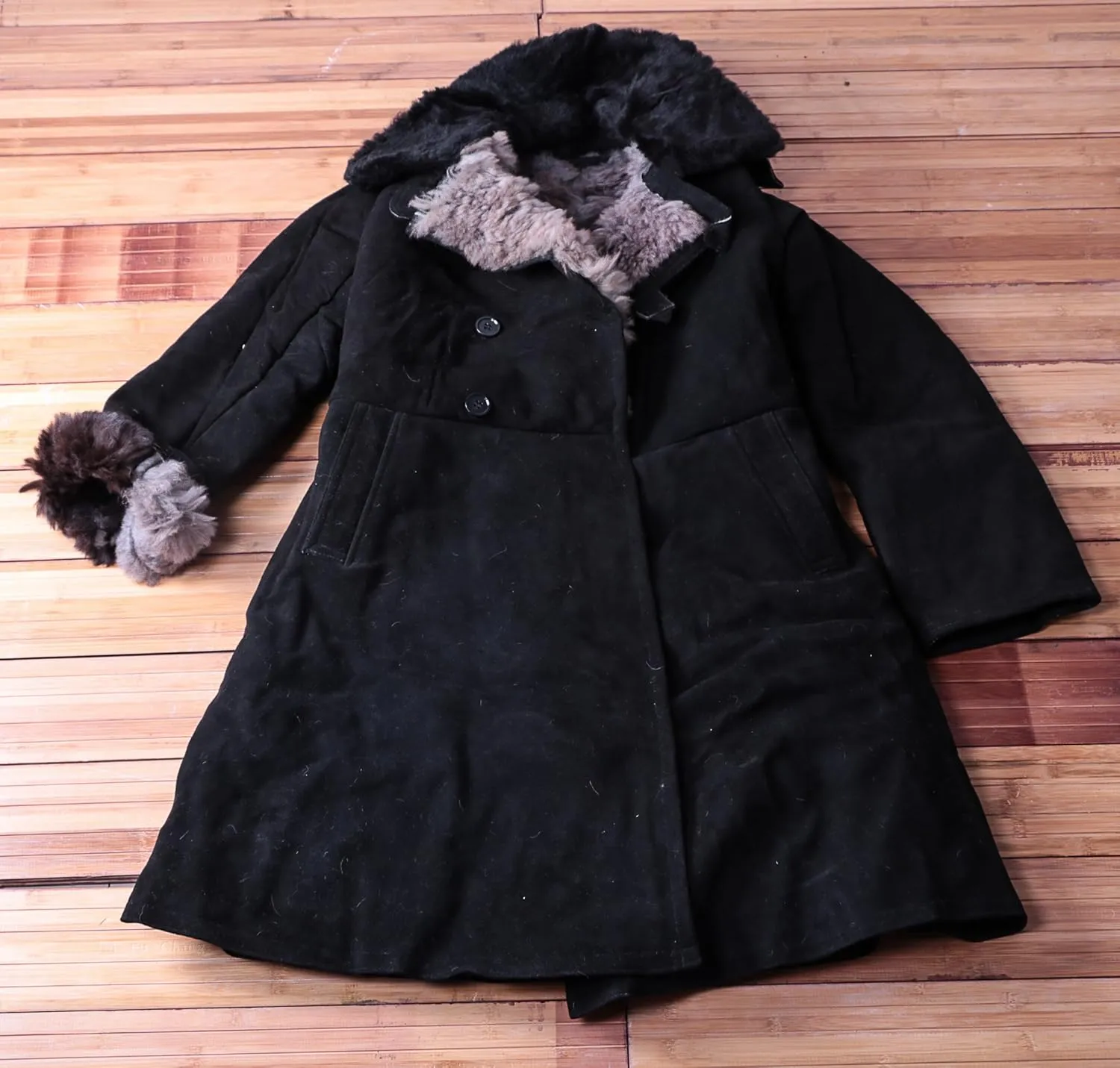 Russian Sheepskin Leather Coat  Waterproof, Windproof Handmade Shearling Jacket