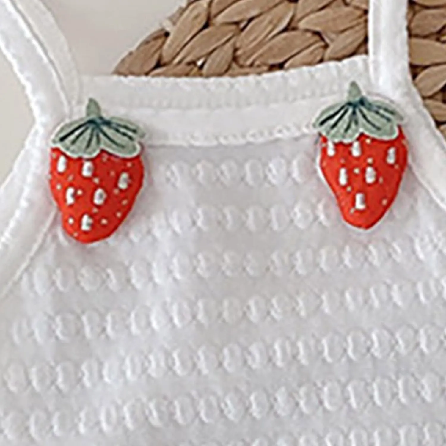 Simple Body Suit Girl Baby Bag Jumpsuits Suspender Ha Clothing Strawberry Flower Pattern Baby Gender Neutral Baby Stuff
