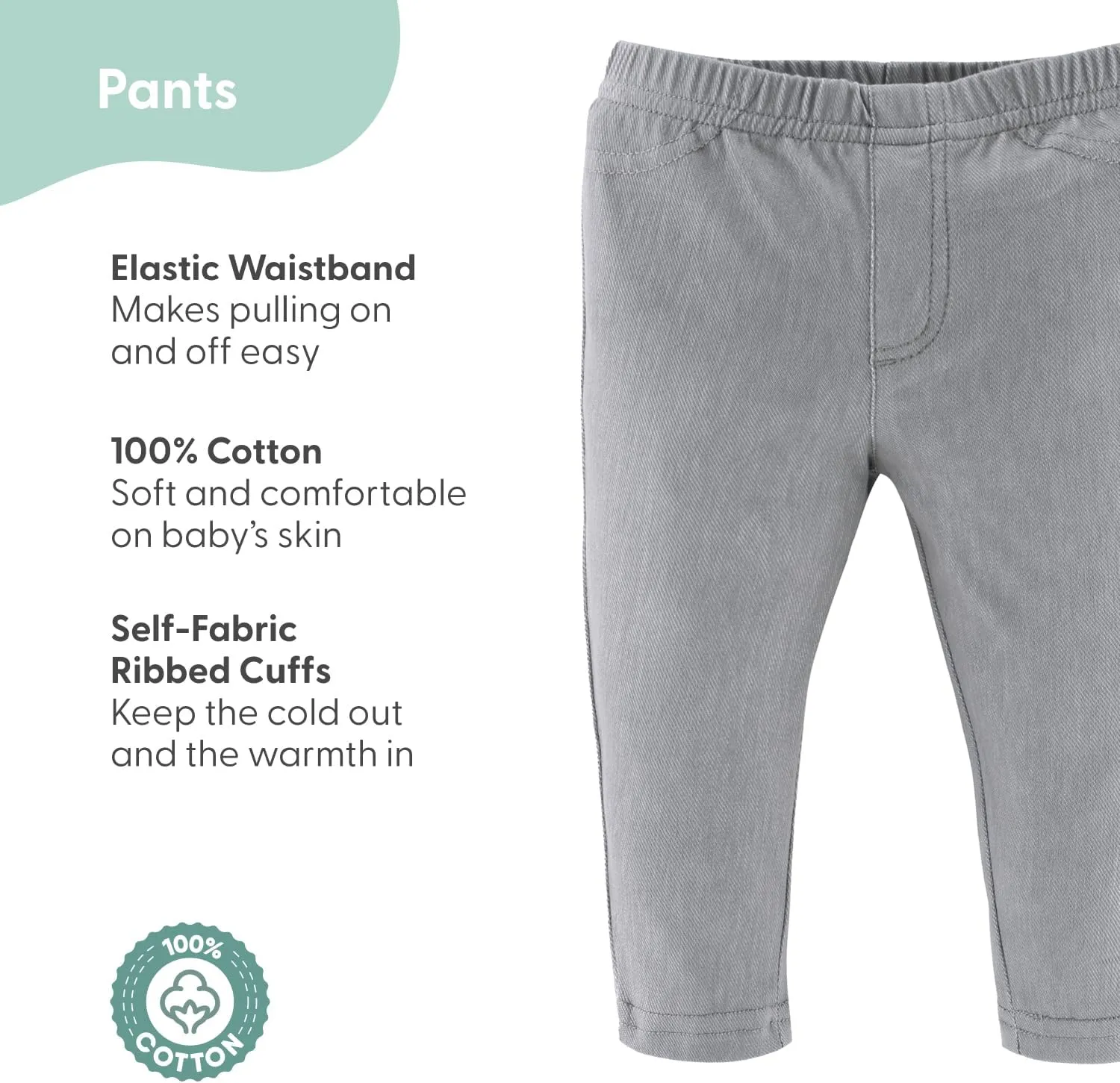 The Peanutshell Baby Pants for Boy or Girl, Soft Stretchy Denim, Infant Toddler Jeans, Jeggings, Clothes, Newborn to 24 Month