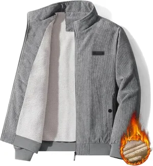 thickened Jacket men's stand-up collar coat cotton-padded men's cashmere thickened lamb wool coat cotton-padded