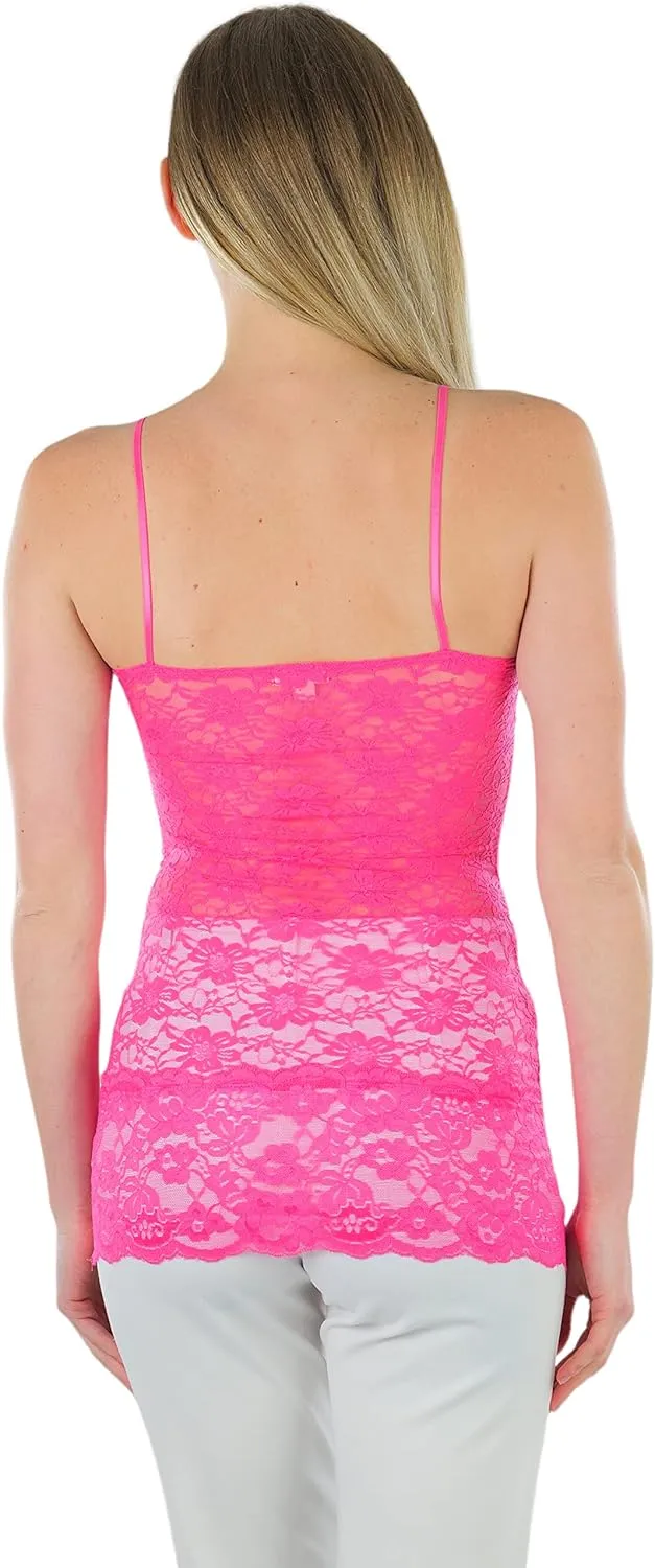ToBeInStyle Womens Basic Layering Cotton Cami & Sheer Lace Camisoles