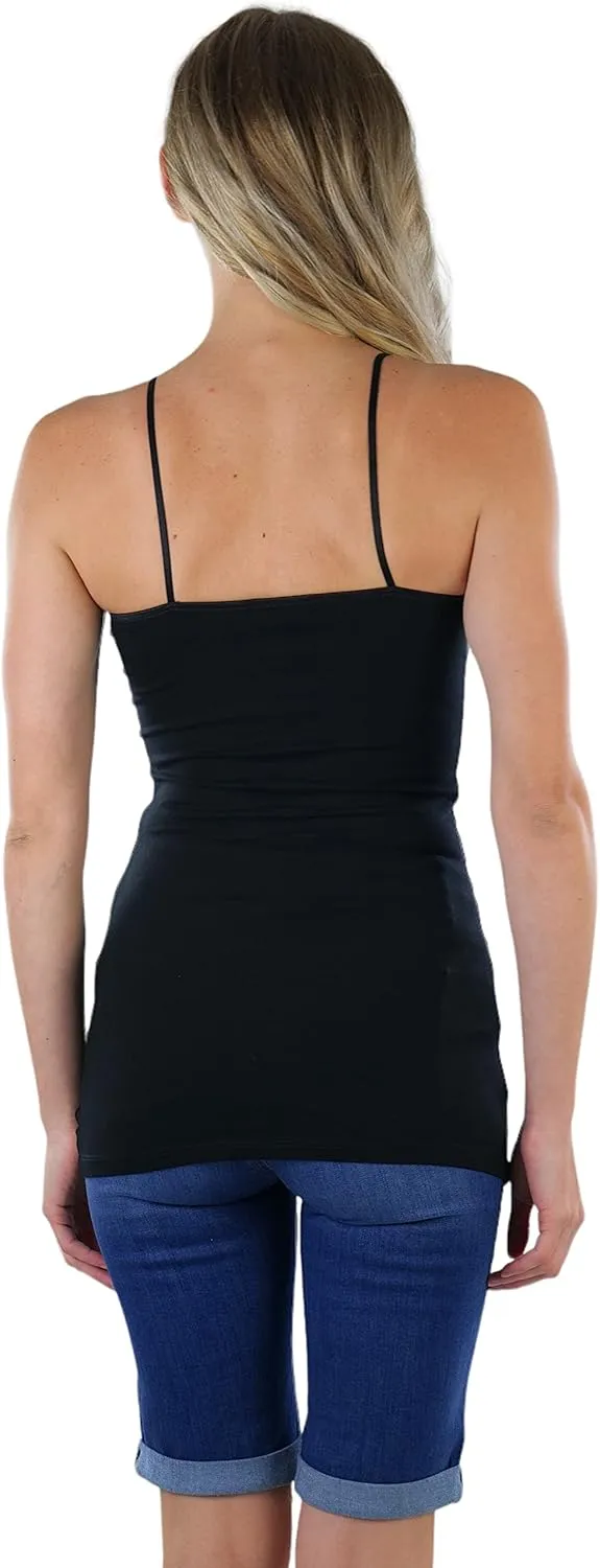 ToBeInStyle Womens Basic Layering Cotton Cami & Sheer Lace Camisoles