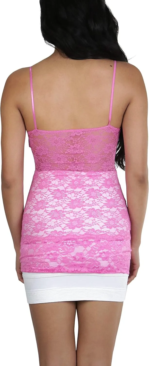 ToBeInStyle Womens Basic Layering Cotton Cami & Sheer Lace Camisoles