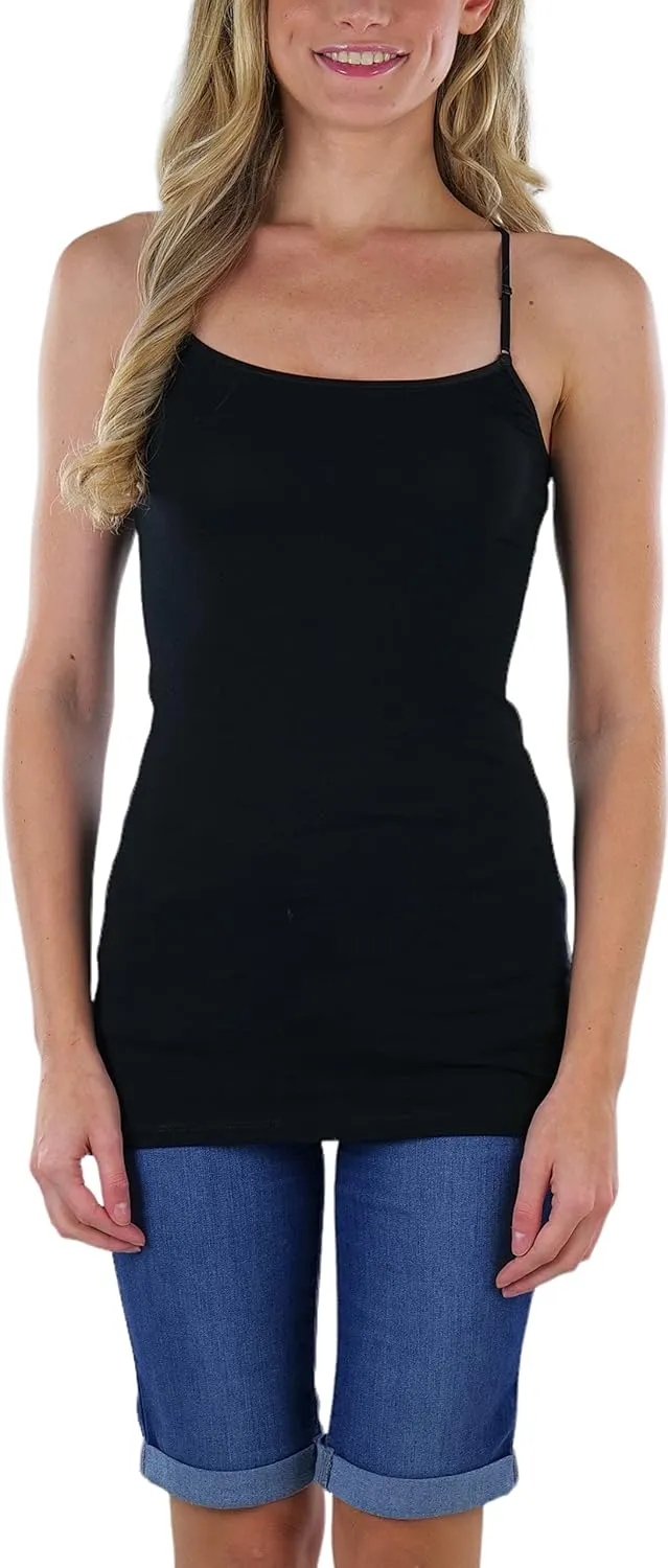ToBeInStyle Womens Basic Layering Cotton Cami & Sheer Lace Camisoles